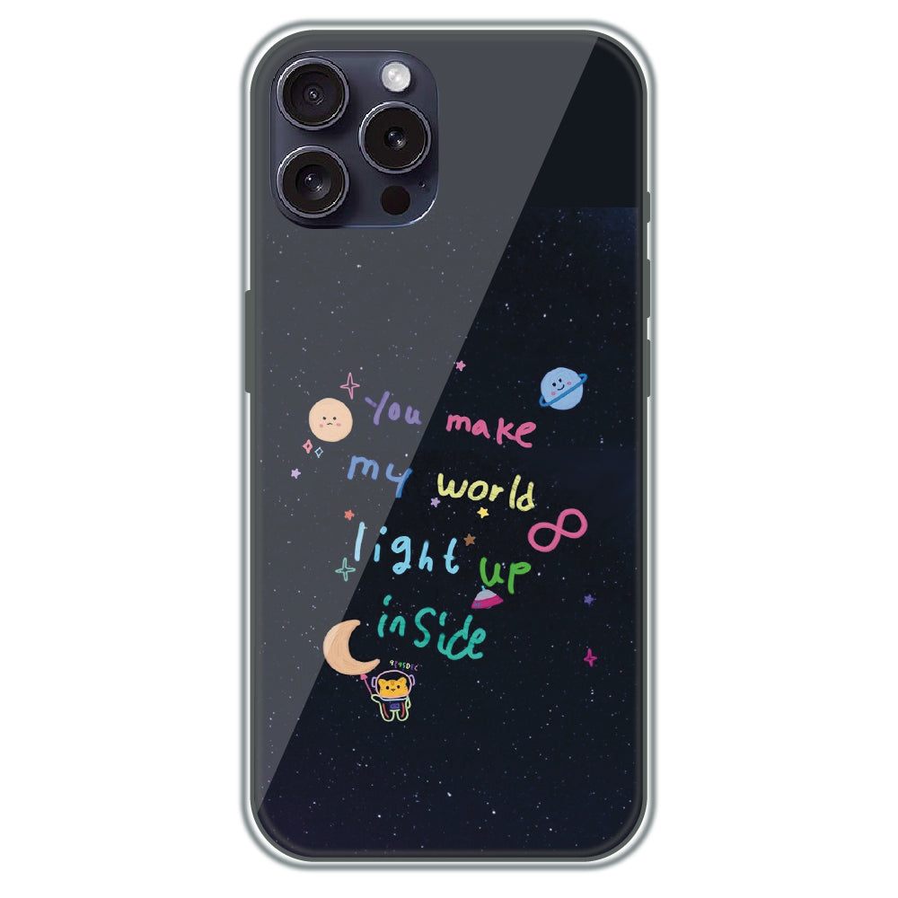 Starlight Love Note - Printed Silicone Case for Apple iPhone 15 Pro Max