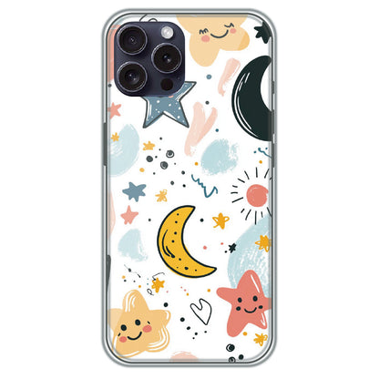 Starry Night Friends - Printed Silicone Case for Apple iPhone 15 Pro Max