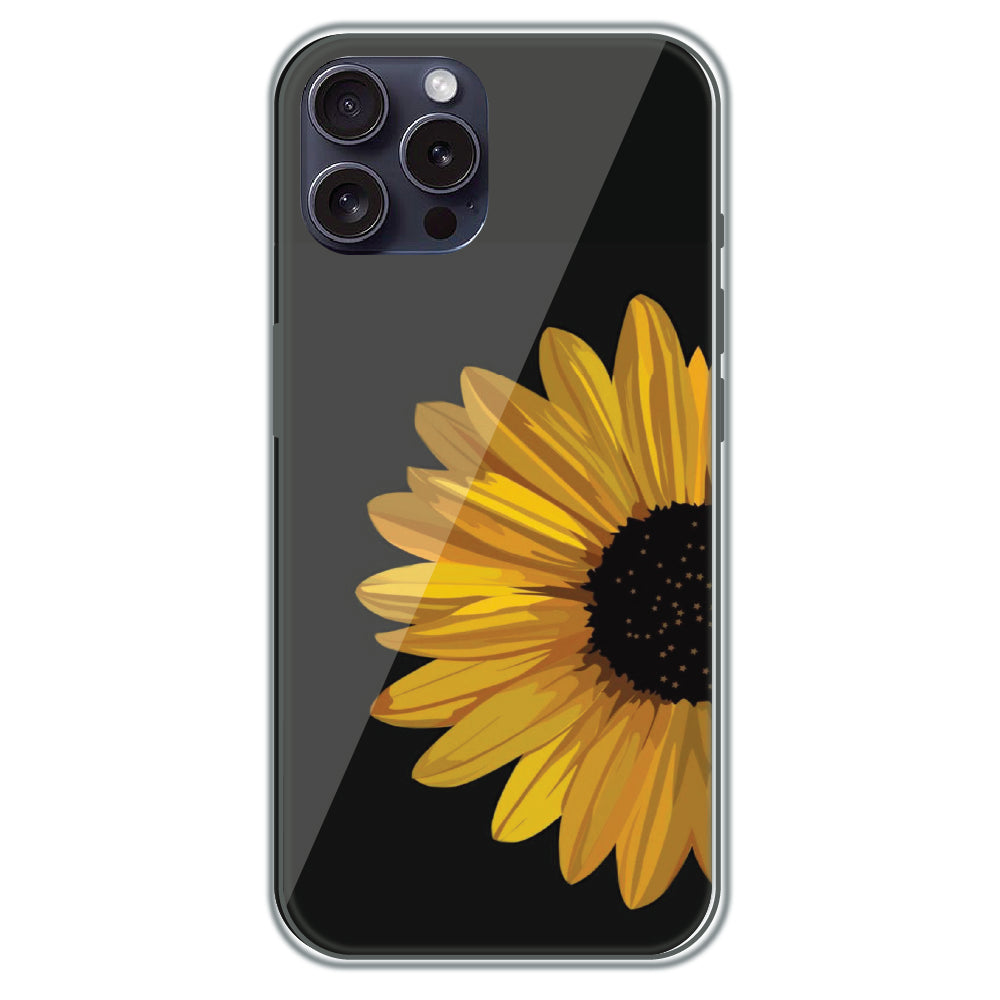 Sunflower Bloom - Printed Silicone Case for Apple iPhone 15 Pro Max