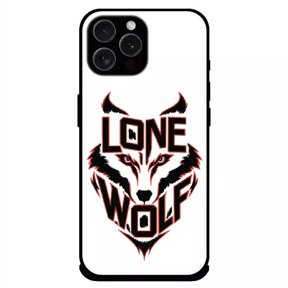 Lone Wolf Power Art - Glossy Metal Silicone Case For Apple iPhone 15 Pro Max