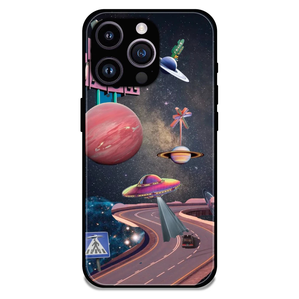 Cosmic Aesthetic - Glossy Metal Silicone Case For Apple iPhone 15 Pro Max