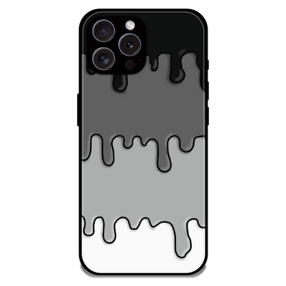 Smoky Drip Abstract - Glossy Metal Silicone Case For Apple iPhone 15 Pro Max