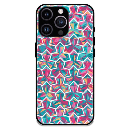 Colorful Abstract - Glossy Metal Silicone Case For Apple iPhone 15 Pro Max