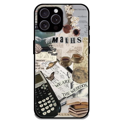 Study Vibes Maths - Glossy Metal Silicone Case For Apple iPhone 15 Pro Max
