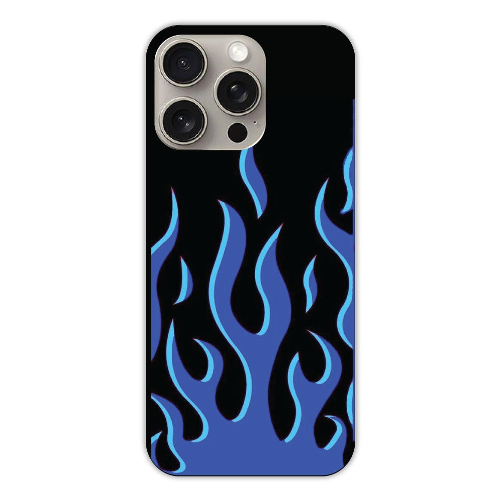 Blue Flames Hard Case For Apple iPhone 15 pro max Models