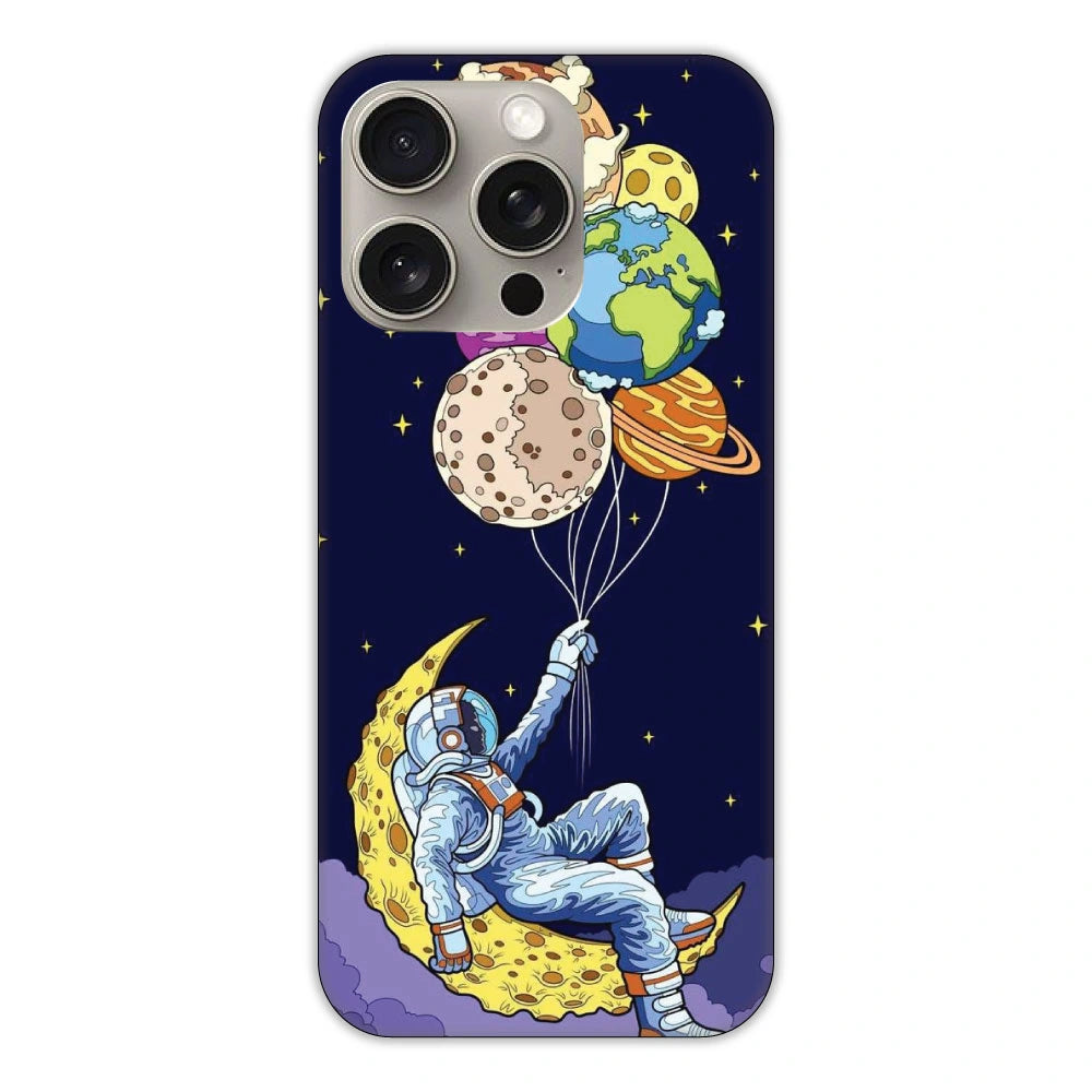 Astronaut & Balloons Hard Case Apple iPhone 15 Pro Max Models