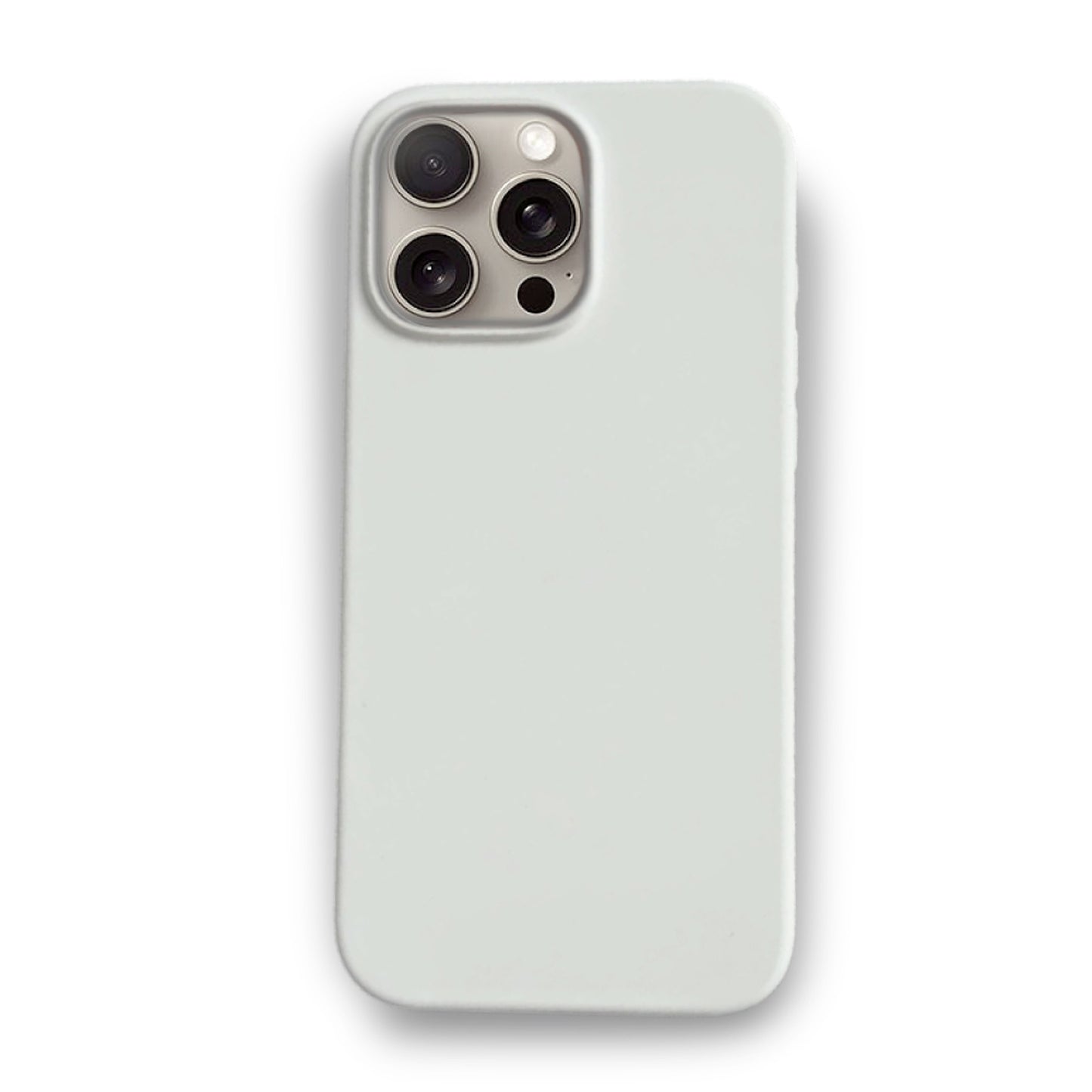 White Liquid Silicone Case For Apple iPhone Models