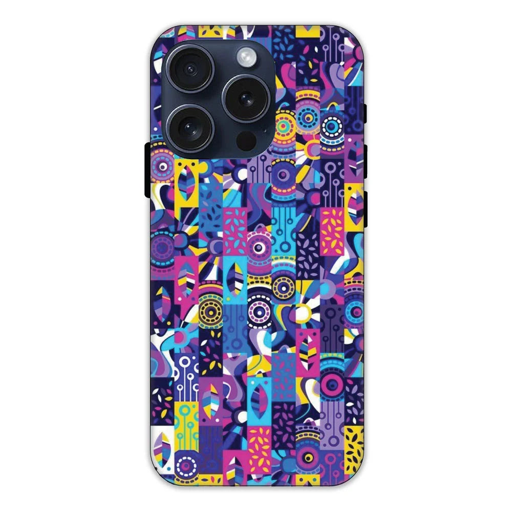 Purple Geometric Art Apple iPhone 15 Pro Models