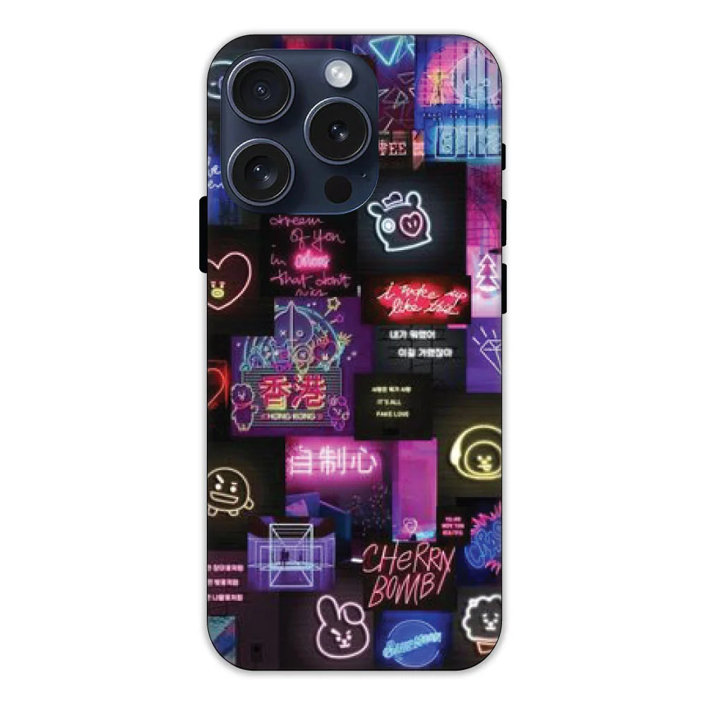 Neon Collage Hard Case Apple iPhone 15 Pro Models