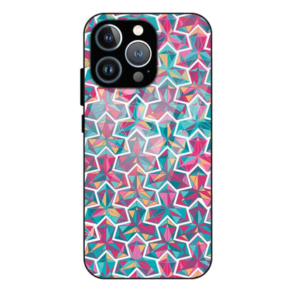 Colorful Abstract - Glass Case For Apple iPhone 15 Pro