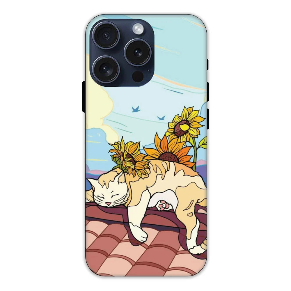 Sleepy Cat Hard Case Apple iPhone 15 Pro Models