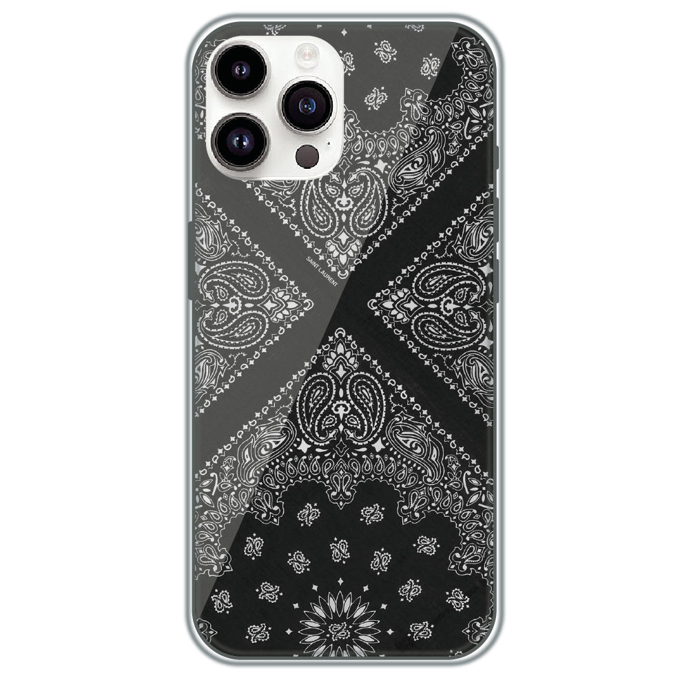 Black Bandana - Printed Silicone Case for Apple iPhone 15 Pro