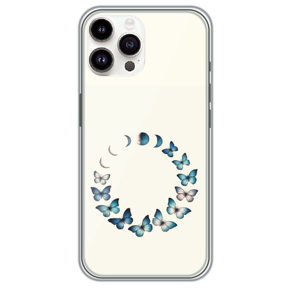 Butterfly Moon Cycle - Printed Silicone Case for Apple iPhone 15 Pro
