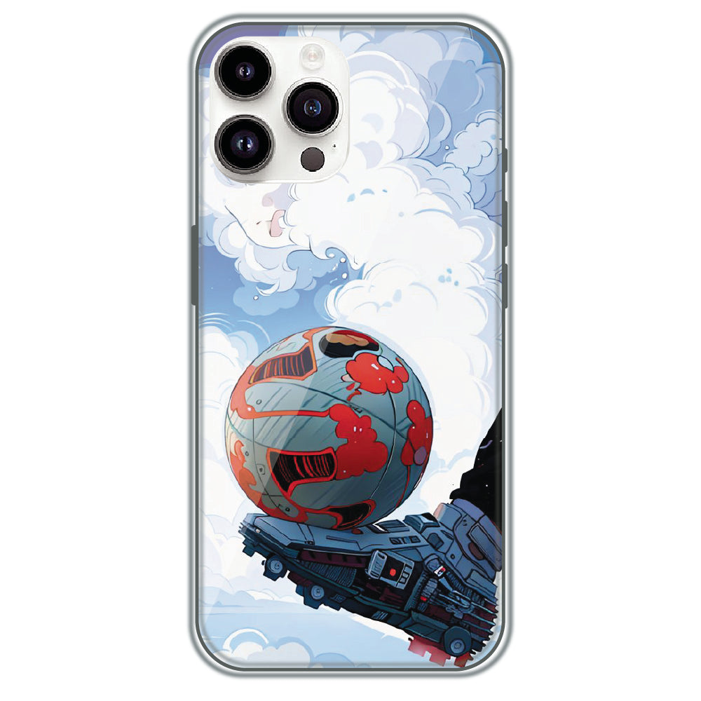 Cyber Football - Printed Silicone Case for Apple iPhone 15 Pro
