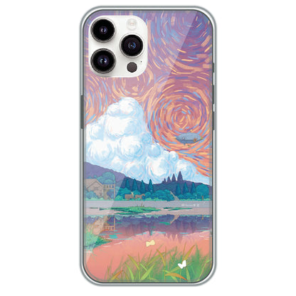 Dreamy Countryside - Printed Silicone Case for Apple iPhone 15 Pro