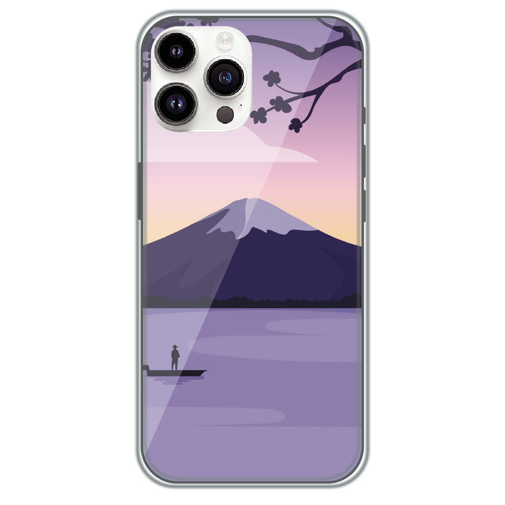 Fuji Twilight - Printed Silicone Case for Apple iPhone 15 Pro