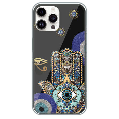 Hamsa Protection - Printed Silicone Case for Apple iPhone 15 Pro