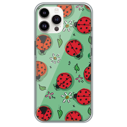 Ladybug Garden - Printed Silicone Case for Apple iPhone 15 Pro