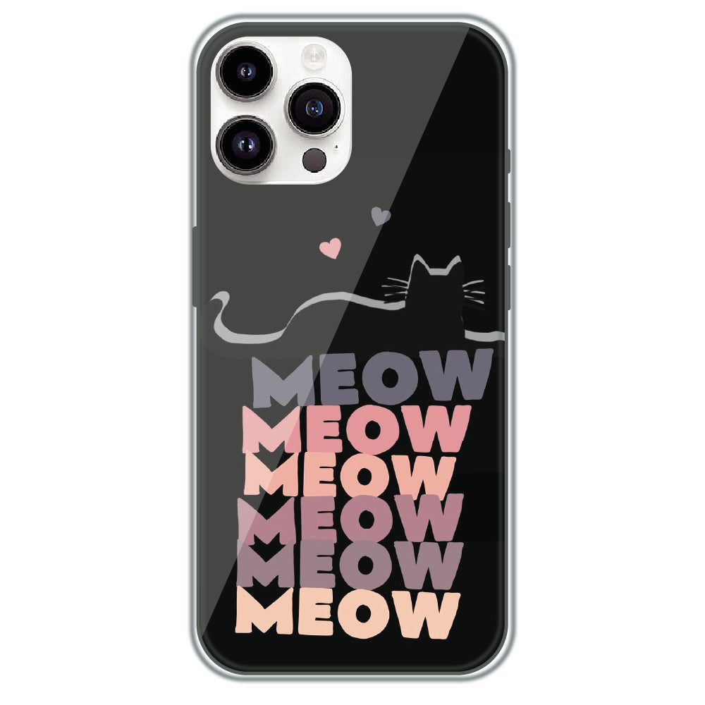 Meow Meow Meow - Printed Silicone Case for Apple iPhone 15 Pro
