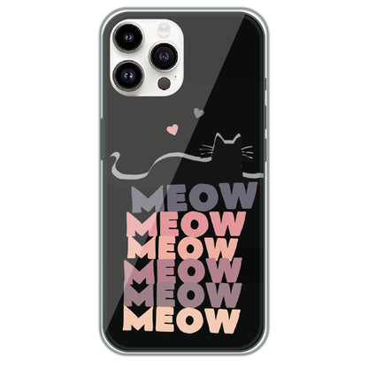 Meow Meow Meow - Printed Silicone Case for Apple iPhone 15 Pro
