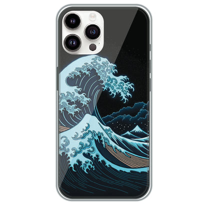 Midnight Tsunami - Printed Silicone Case for Apple iPhone 15 Pro
