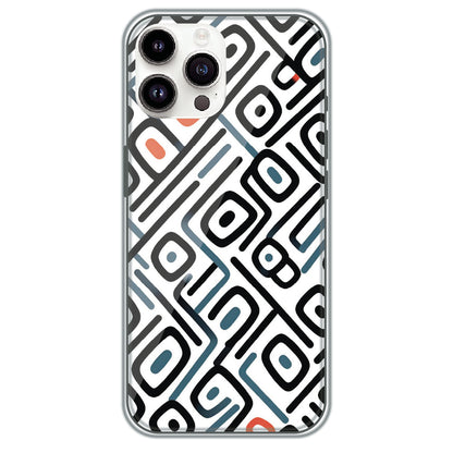 Monochrome Maze - Printed Silicone Case for Apple iPhone 15 Pro