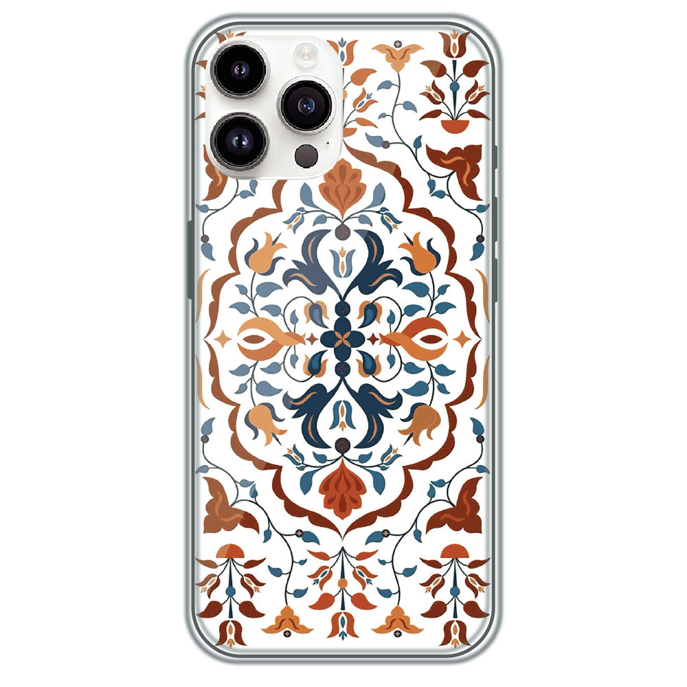 Ottoman Floral Medallion - Printed Silicone Case for Apple iPhone 15 Pro