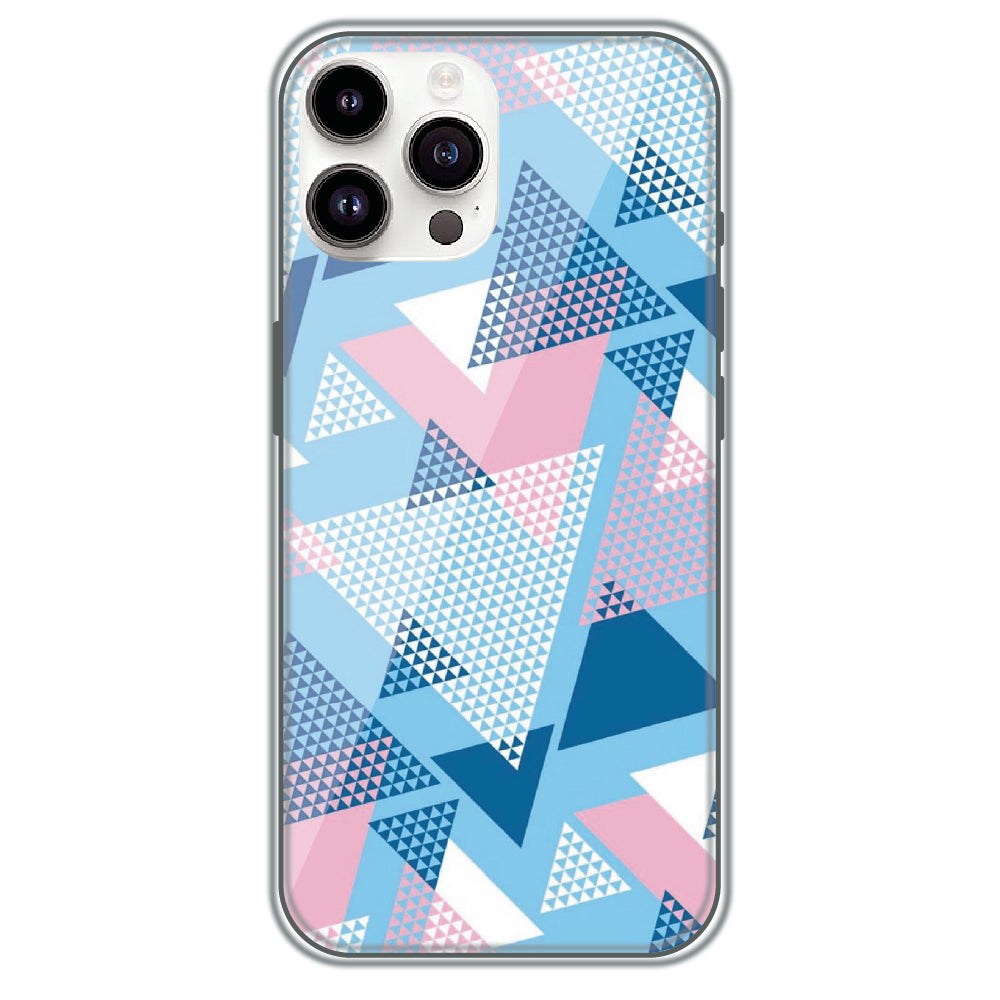 Pastel Triangles - Printed Silicone Case for Apple iPhone 15 Pro