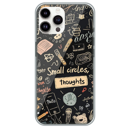 Small Circles, Big Thoughts - Printed Silicone Case for Apple iPhone 15 Pro