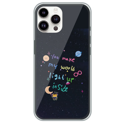 Starlight Love Note - Printed Silicone Case for Apple iPhone 15 Pro
