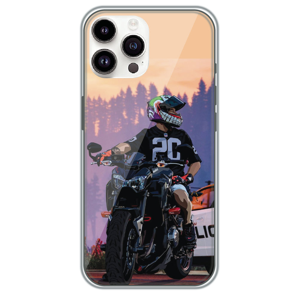 Sunset Rider - Printed Silicone Case for Apple iPhone 15 Pro