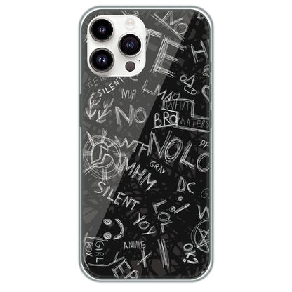 Urban Scribble Notes - Printed Silicone Case for Apple iPhone 15 Pro