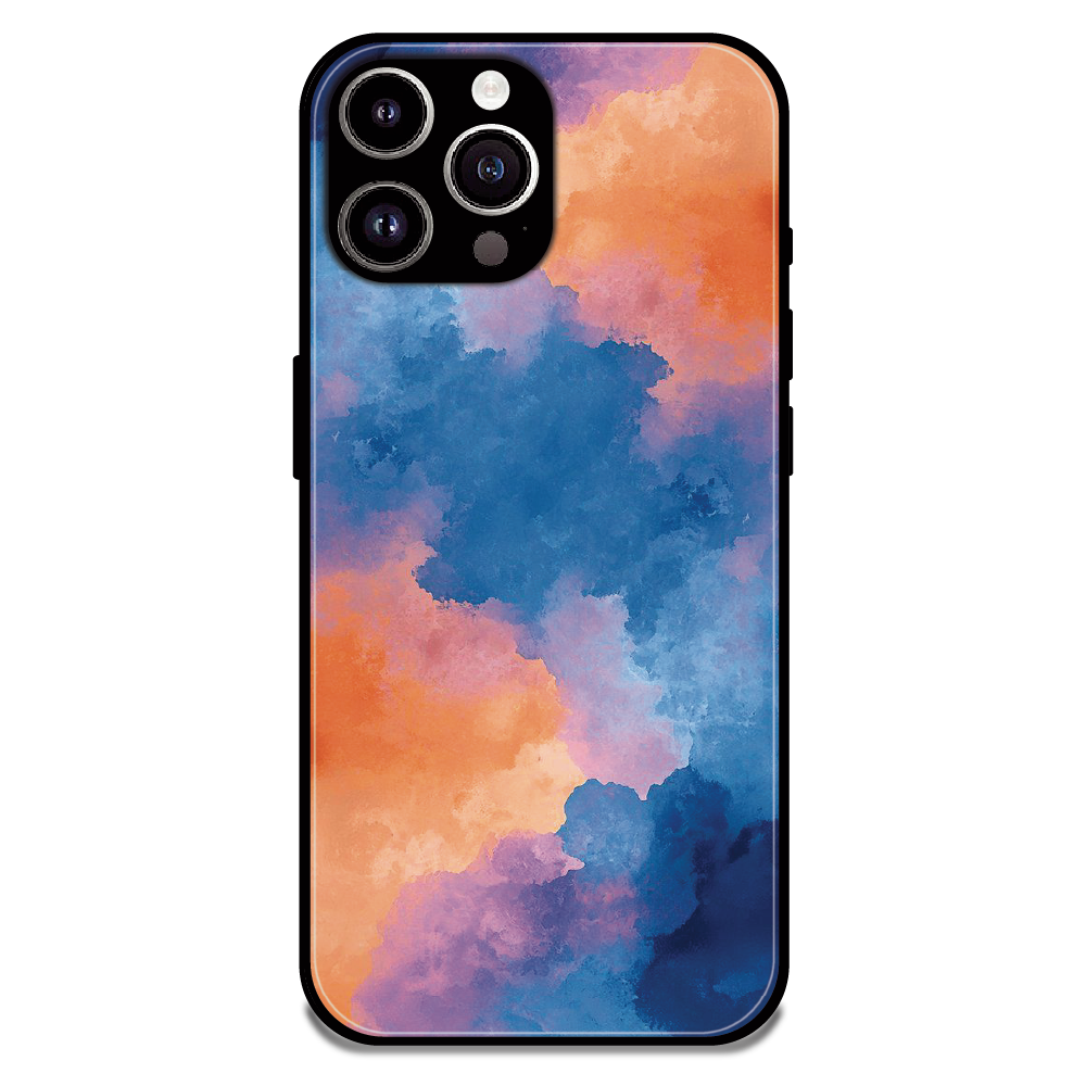 Abstract Pastel Cloud Geometry - Glossy Metal Silicone Case For Apple iPhone 15 Pro