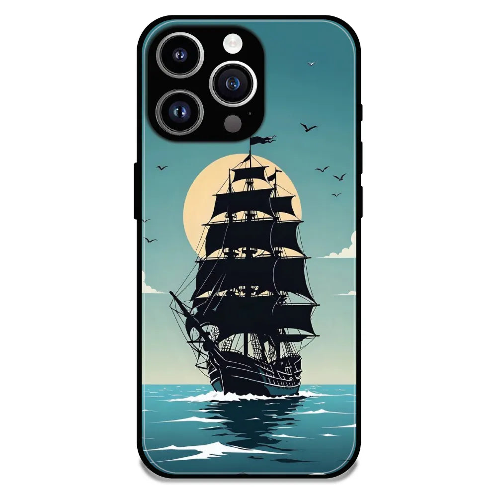 Nautical Sea Adventure - Glossy Metal Silicone Case For Apple iPhone 15 Pro