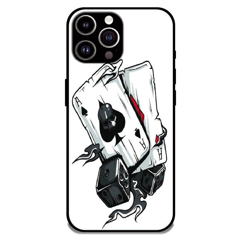 Aces & Dice - Glossy Metal Silicone Case For Apple iPhone 15 Pro