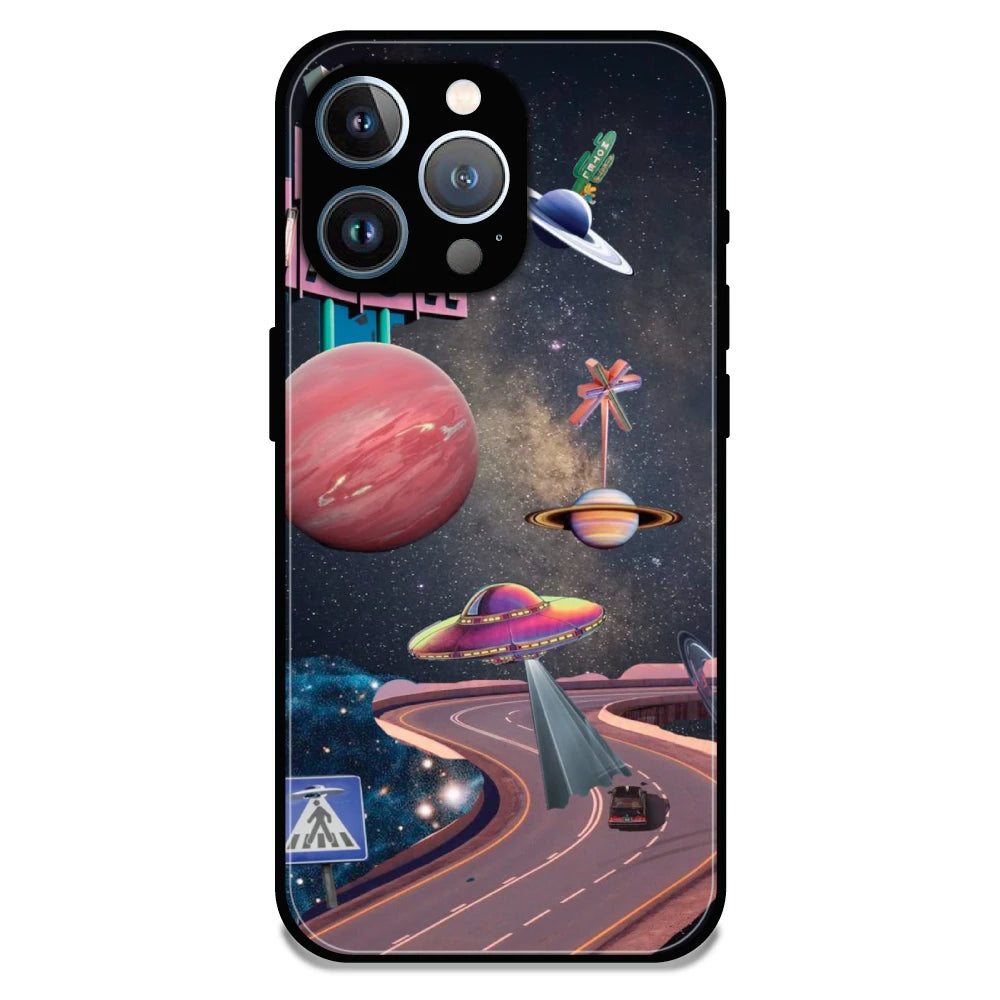 Cosmic Aesthetic - Glossy Metal Silicone Case For Apple iPhone 15 Pro