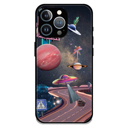 Cosmic Aesthetic - Glossy Metal Silicone Case For Apple iPhone 15 Pro