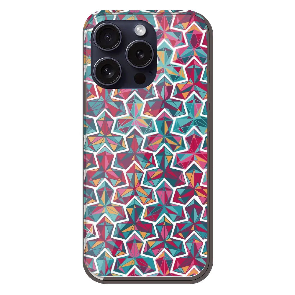 Colorful Abstract - Printed Silicone Case For Apple iPhone 15 Pro