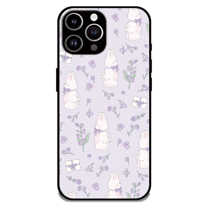 Lavender Bunny Gifts - Glossy Metal Silicone Case For Apple iPhone 15 Pro