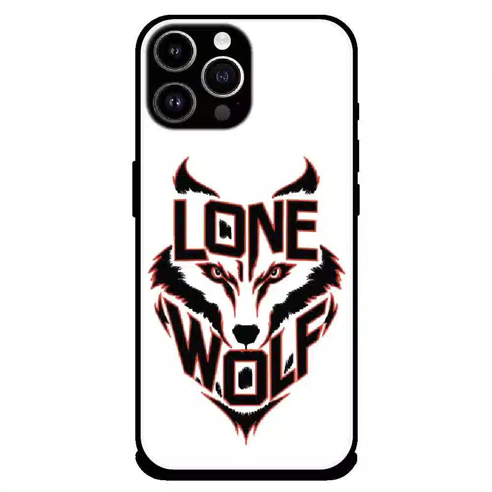 Lone Wolf Power Art - Glossy Metal Silicone Case For Apple iPhone 15 Pro