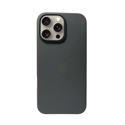 Black Liquid Silicone Case For Apple iPhone 15 Pro