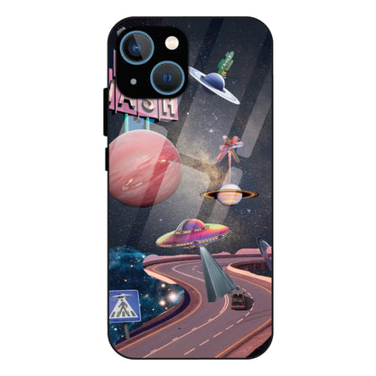 Cosmic Aesthetic - Glass Case For Apple iPhone 15