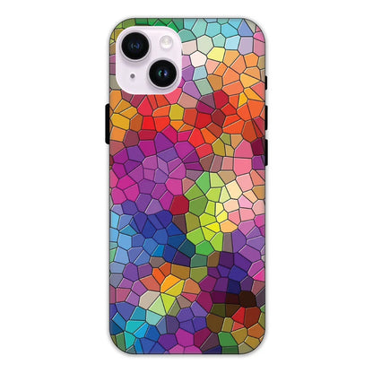 Rainbow Mosiac Hard Case Apple iPhone 15 Plus Models
