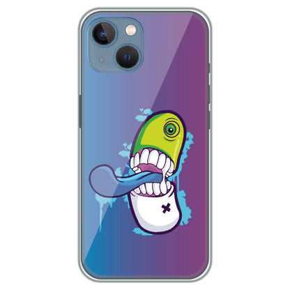 Chomp Pill Monster - Printed Silicone Case for Apple iPhone 15