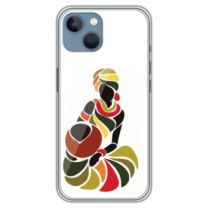 Colorful Silhouette - Printed Silicone Case for Apple iPhone 15