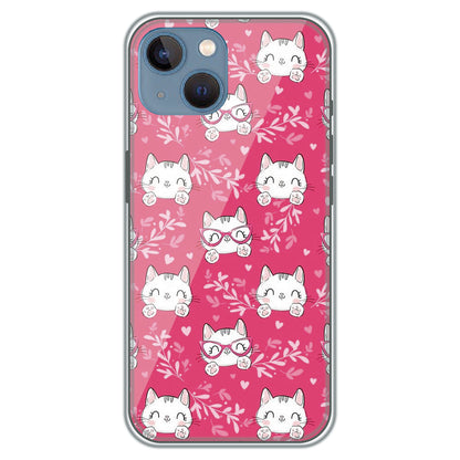 Kitty in Pink - Printed Silicone Case for Apple iPhone 15