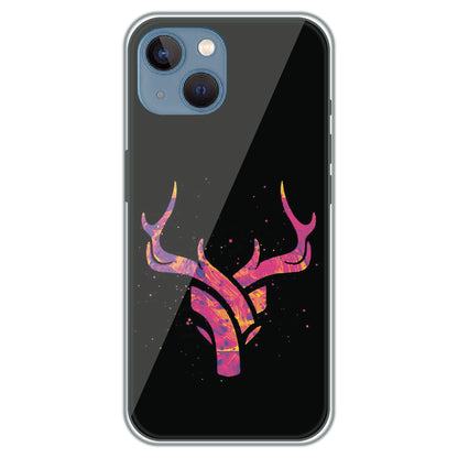 Neon Deer Antlers - Printed Silicone Case for Apple iPhone 15
