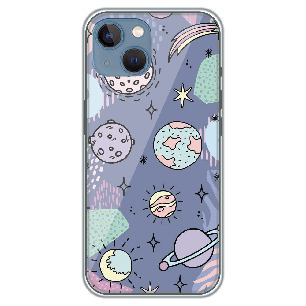 Pastel Planet Vector - Printed Silicone Case for Apple iPhone 15