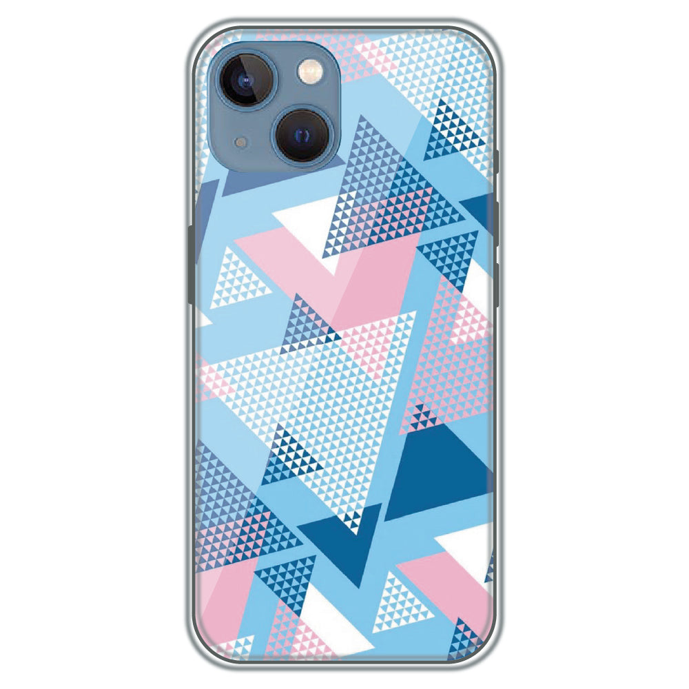 Pastel Triangles - Printed Silicone Case for Apple iPhone 15