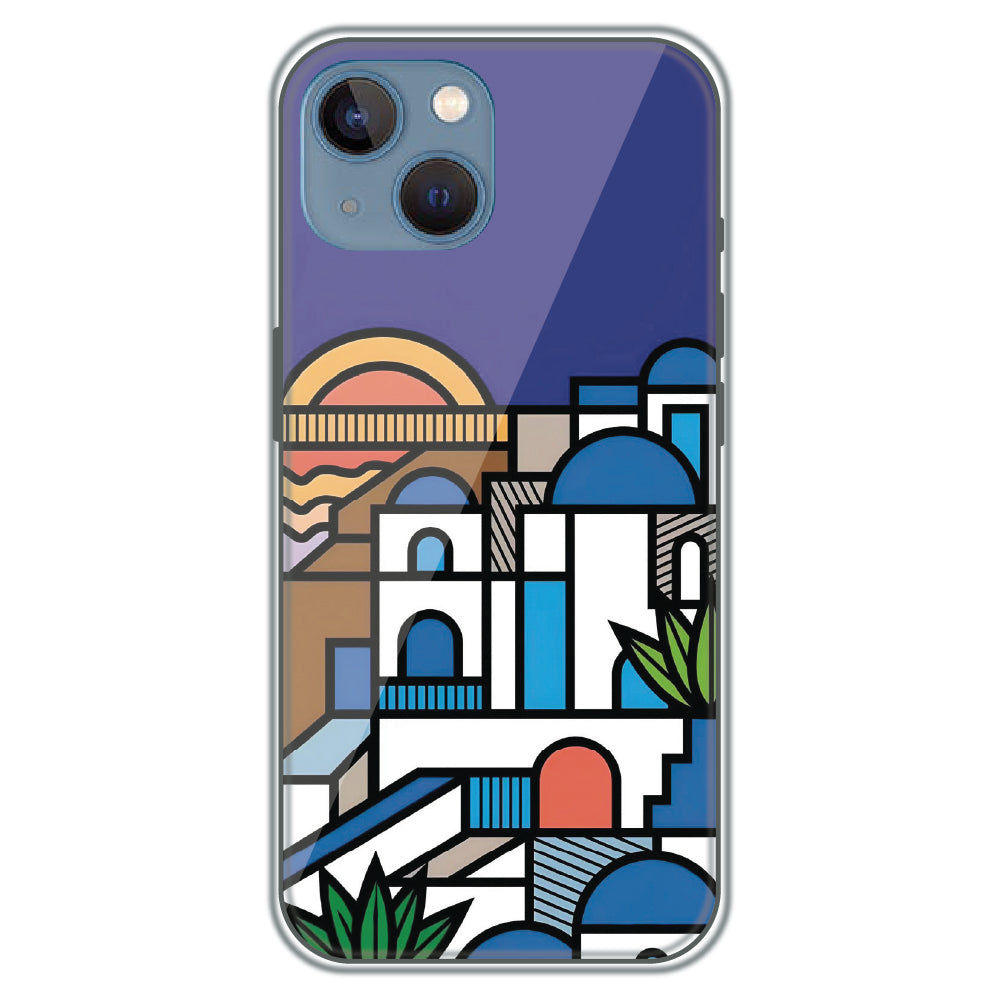 Santorini Streets - Printed Silicone Case for Apple iPhone 15